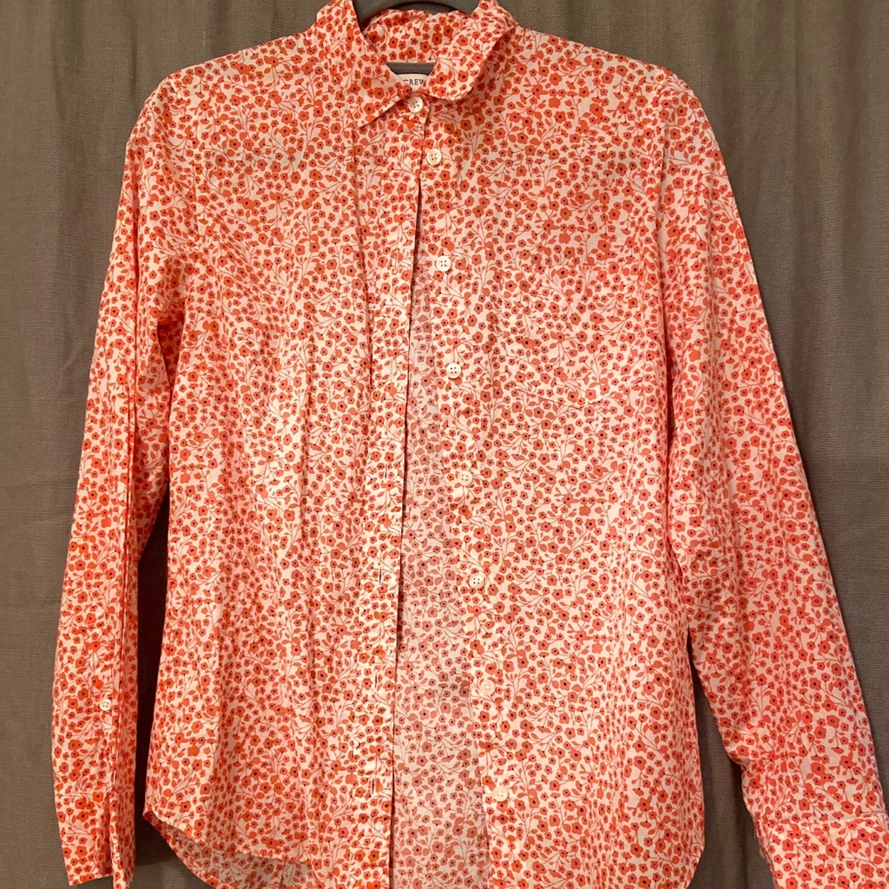 J. By J.Crew flower button up flower blouse